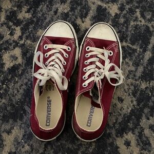 Converse Maroon Canvas Sneakers